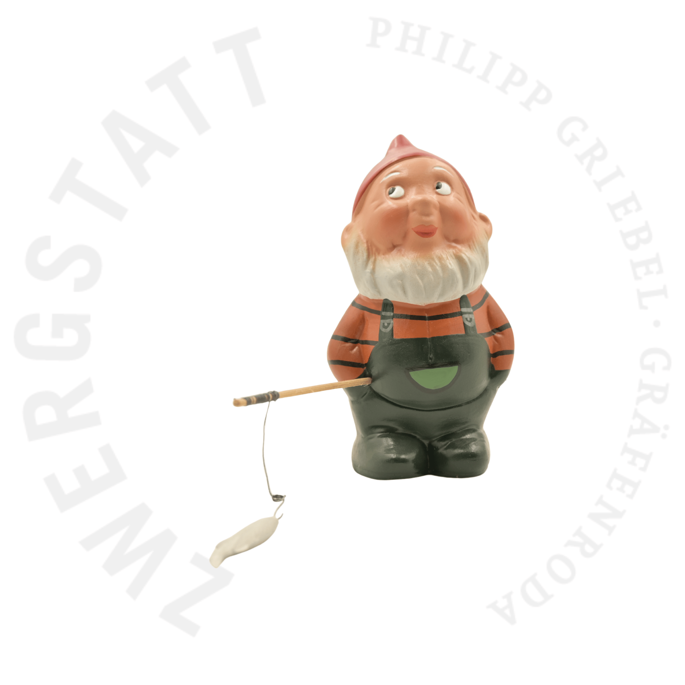 Garden Gnome Bert the Angler – front view