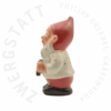Garden gnome Bert with chocolate pretzel – left side view