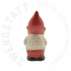 Garden gnome Bert with chocolate pretzel – rear view